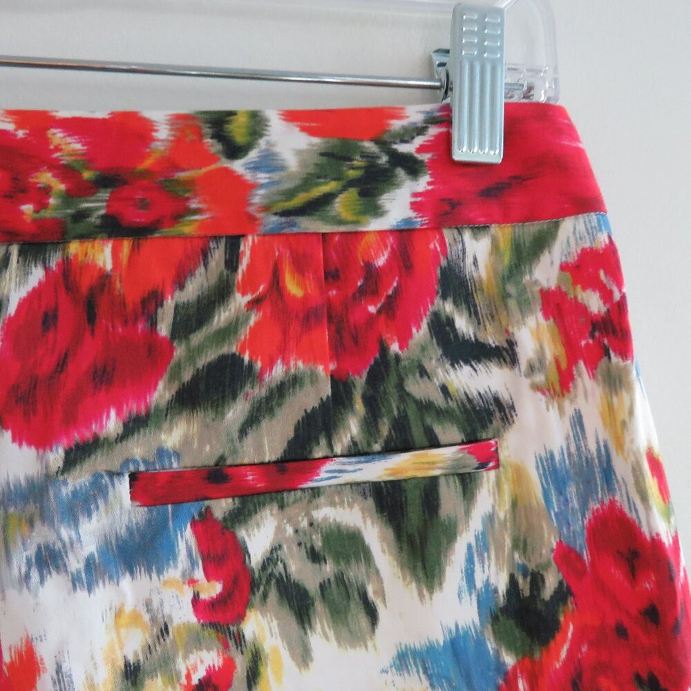 L.K. BENNETT TR Issie Bright Floral Cottagecore Capri Cropped Pants - Size US 4 - Picture 10 of 13